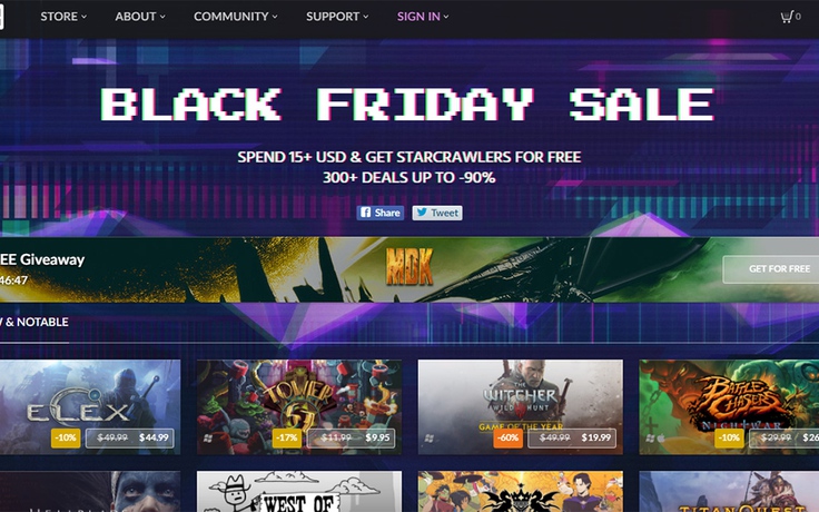 Nhân dịp Black Friday, GOG giảm giá 'khủng' cho hơn 300 tựa game