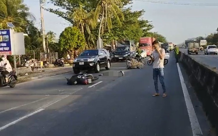 Tai nạn ở Tiền Giang: Xe tải va chạm xe máy, một người tử vong tại chỗ