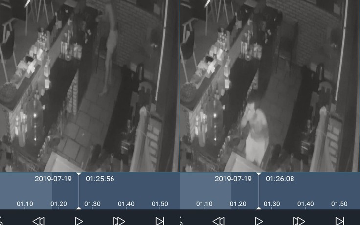 VIDEO: Tên trộm kì quặc, chỉ mặc quần sịp đột nhập quán cà phê lúc nửa đêm