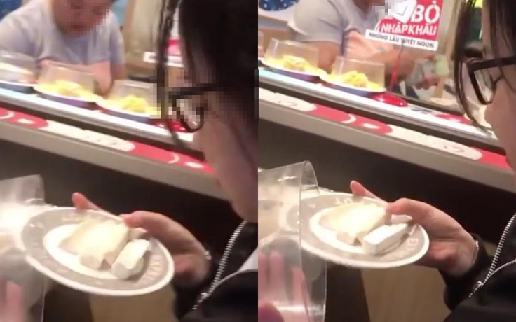 [VIDEO] Cộng đồng mạng phẫn nộ cô gái ăn lẩu băng chuyền mà ngửi xong bỏ lại