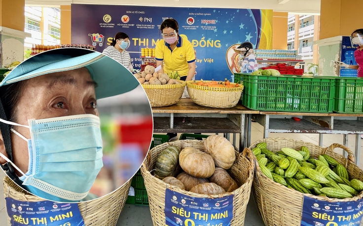 Giữa dịch Covid-19: Người Sài Gòn bật khóc ở siêu thị 0 đồng khi được mua đến 400.000 đồng