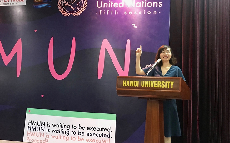 Học sinh tự do bày tỏ chính kiến tại Hội nghị Mô phỏng Liên hợp quốc