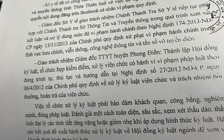 Xin lỗi, rút phạt bác sĩ Truyện nếu thiếu căn cứ