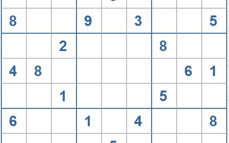 Mời các bạn thử sức với ô số Sudoku 3876 mức độ Khó