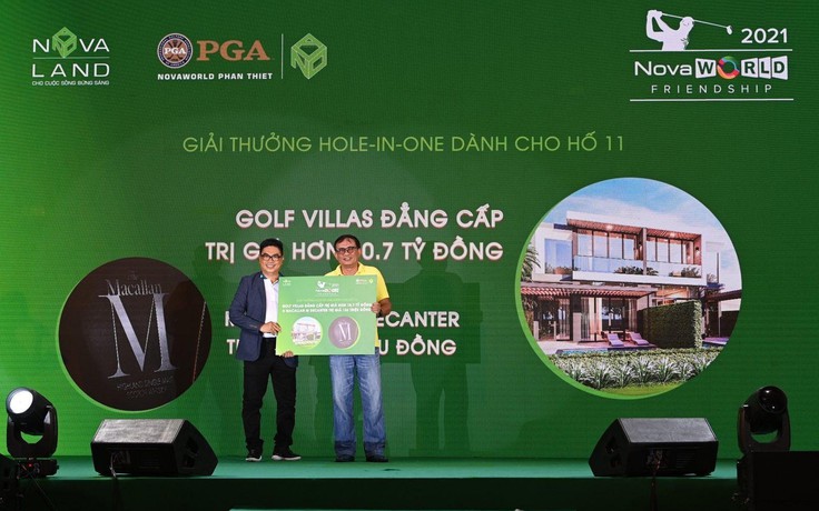 Hole in one gần 11 tỉ đồng có chủ ngày đầu giải golf NovaWorld Friendship 2021