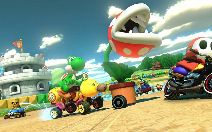 Hài hước khi 101 tay đua cùng xuất hiện trong Super Mario Kart