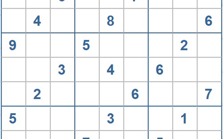 Mời các bạn thử sức với ô số Sudoku 4422 mức độ Khó