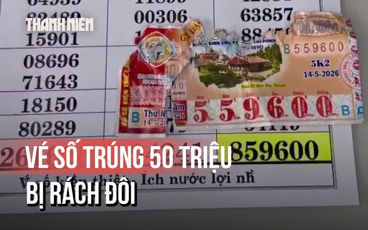 Hy hữu tờ vé số trúng 50 triệu bị rách đôi dưới ruộng: Đại lý tiết lộ cơ hội nhận thưởng