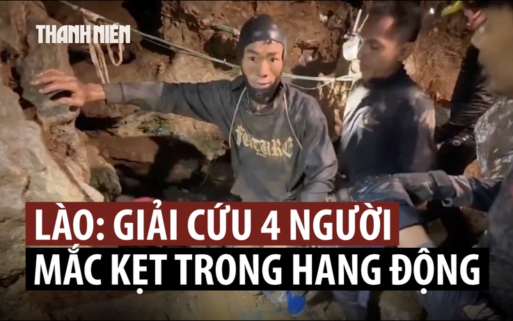 Giải cứu 4 người khỏi hang động ngập lụt ở Lào, 2 người vẫn mất tích