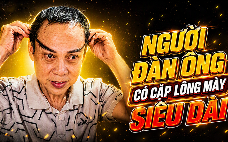 Độc lạ: Ông chủ quán sở hữu cặp lông mày dài hơn 20 cm