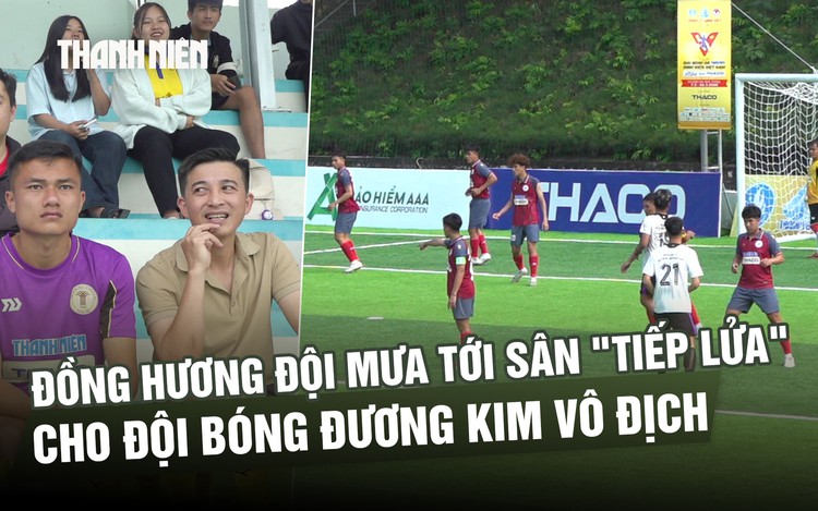 Đồng hương Thanh Hóa đội mưa tới sân ‘tiếp lửa’ cho đội đương kim vô địch