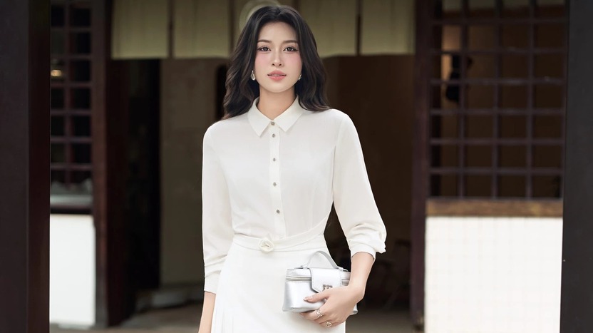 Diện áo sơ mi lụa ít nhăn, tăng vẻ chỉn chu nơi công sở