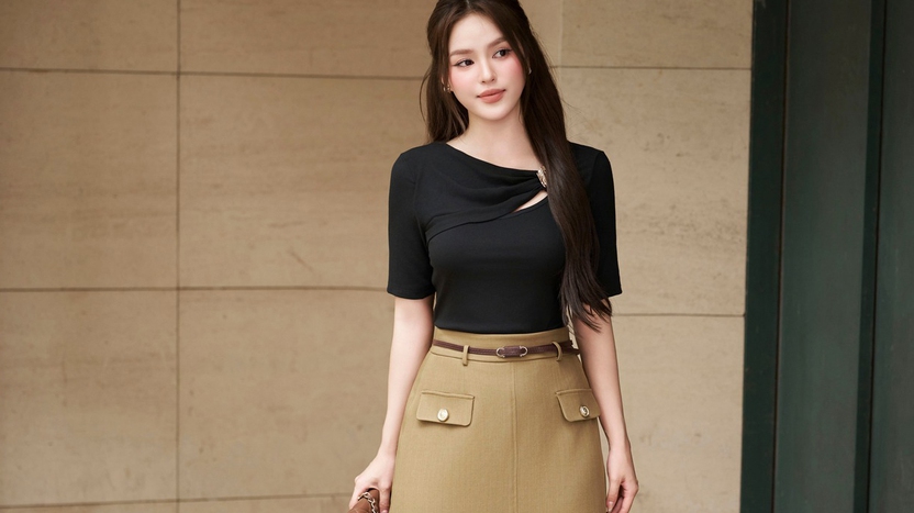 Nâng tầm thời trang công sở cùng váy dài, quần ống rộng và giày cao gót