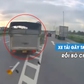 Xe tải đè vạch xương cá, tạt đầu quệt văng gương ô tô khác rồi bỏ chạy