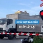 Tài xế cố lái xe tải vượt rào chắn, bị người dân ép lùi lại