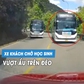 CSGT xử phạt tài xế lái xe khách chở học sinh vượt 'như tự sát' trên đèo