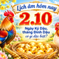 Lịch âm hôm nay 2.10: Ngày Kỷ Dậu, tháng Đinh Dậu, năm Bính Ngọ