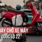 Thót tim: Ngang nhiên xe máy 'cõng' xe máy trên quốc lộ 22