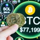 Giá Bitcoin hôm nay 18.4.2026: Tăng vọt lên 78.000 USD sau khi Iran mở lại eo biển Hormuz