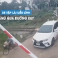 Xe tập lái bất chấp đèn đỏ vượt rào chắn, cố tình băng qua đường ray