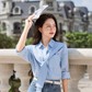 Sức hút tối giản từ những chiếc áo sắc xanh thanh lịch