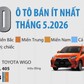 10 ô tô bán chậm nhất tháng 5.2026: Xe Toyota chiếm đa số
