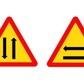 Phân biệt biển báo tam giác viền đỏ, nền vàng nhưng khác hướng mũi tên thế nào?
