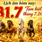 Hôm nay ngày cuối cùng tháng 7: Ngày 31.7 là ngày gì?