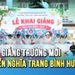 Rộn ràng khai giảng trường học mới trên nền nghĩa trang Bình Hưng Hòa