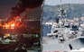 Xem vụ nổ lớn khi Ukraine bắn trúng tàu đổ bộ Nga ở Crimea