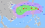 Thời gian và cấp độ bão Yinxing khi vào Biển Đông thành bão số 7