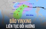 Bão số 7 (Yinxing) liên tục đổi hướng, sóng biển dữ dội cao 9 mét