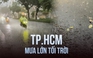 TP.HCM có mưa lớn tối trời, sấm chớp nhiều nơi