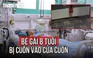 Đu lên cửa cuốn, bé gái 8 tuổi bị cuốn toàn thân