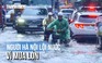 Mưa lớn tại Hà Nội, nhiều tuyến đường ngập sâu