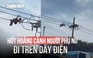 Hốt hoảng cảnh người phụ nữ đi trên dây điện, té ngã trọng thương ở TP.HCM