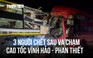 Cận cảnh đầu xe khách vỡ nát sau tai nạn trên cao tốc Vĩnh Hảo - Phan Thiết