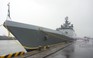 Tàu hải quân Ấn Độ thăm Đà Nẵng trong mưa lớn